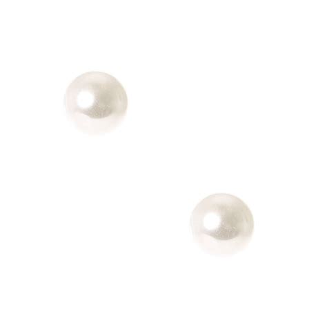 10mm Classic Pearl Stud Earrings | Claire's