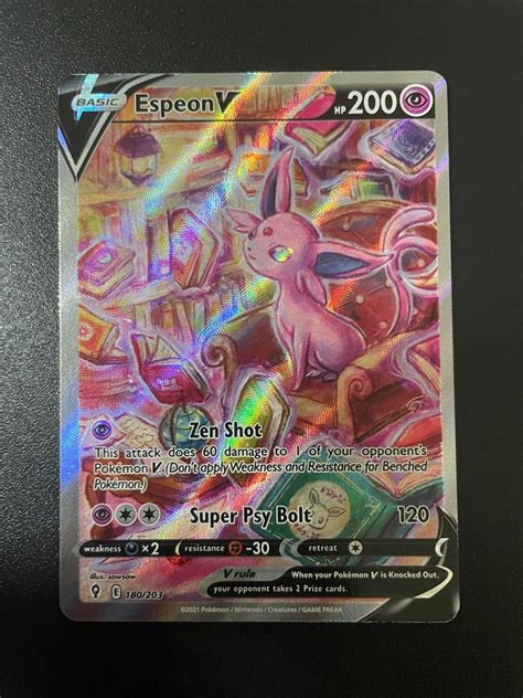 Pokemon Tcg Espeon V Alternate Art Ultra Rare Sword