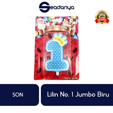 Jual Lilin No Jumbo Biru St Birthday Angka Besar Lilin Ulang