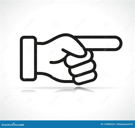 Vector Finger Indicating Direction Symbol Stock Vector Illustration