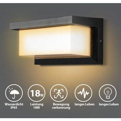 Hengda Applique LED Da Esterno Con Sensore Di Movimento Moderna Lampada