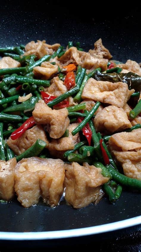 Tumis Kacang Panjang Or Sauteed Long Beans In A Pan Stir Fry