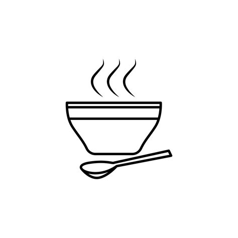 A Bowl Of Soup Vector Icon Illustration 23036800 Vector Art At Vecteezy