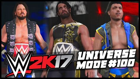 Wwe 2k17 Universe Mode Dream Match 100 Youtube