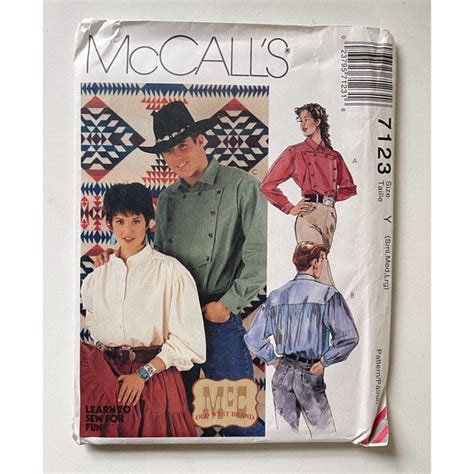 Mccall Other Mccalls Pattern Mens Womans Western Style Yoke