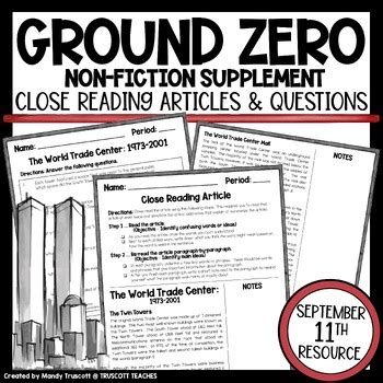 Ground Zero Nonfiction Supplement Bundle By Truscott Teaches Tpt