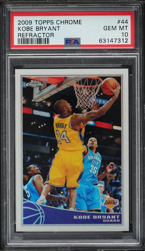 2009 Topps Chrome Refractor Kobe Bryant 500 44 PSA 10 GEM MINT