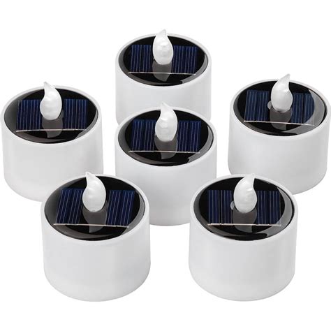 Stellar Lighting Solar Tea Lights Rechargeable Led Flameless Candle 6 Pack Leroy Merlin South