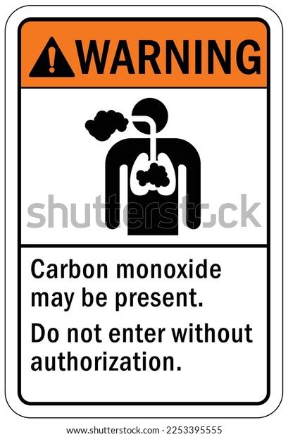 Carbon Monoxide Safety Sign Labels Carbon Stock Vector Royalty Free 2253395555 Shutterstock