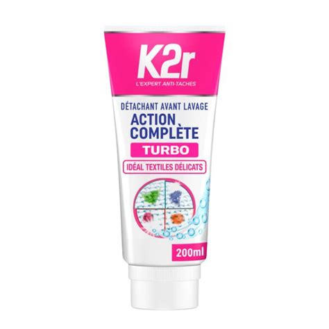 Détachant avant lavage action complète turbo 200mL K2R 22922