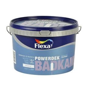 Flexa Powerdek Latex Badkamer Keuken Stralend Wit Mat Liter