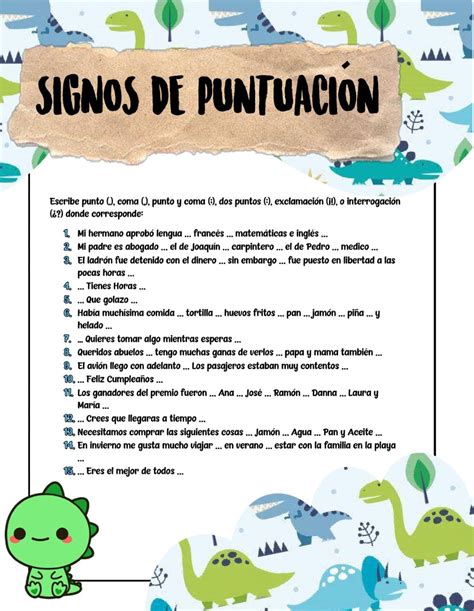 Actividad De Signos De Puntuacion En Pdf Online Hot Sex Picture