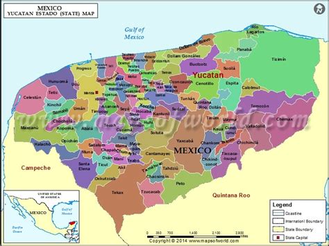 Yucatan Map Yucatan Mexico Map