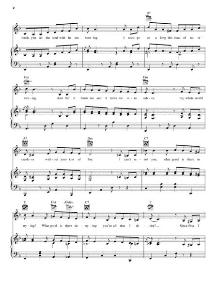 Kiss Of Fire By Louis Armstrong Piano Vocal Guitar Digital Sheet Music Sheet Music Plus