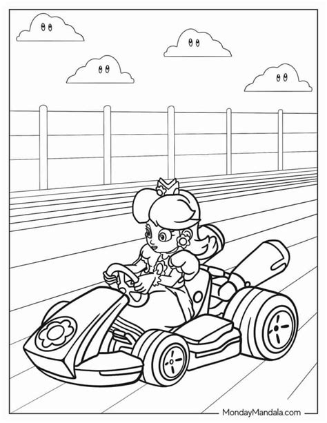 Mario And Luigi Mario Kart Colouring Pages Coloring Books Afternoon