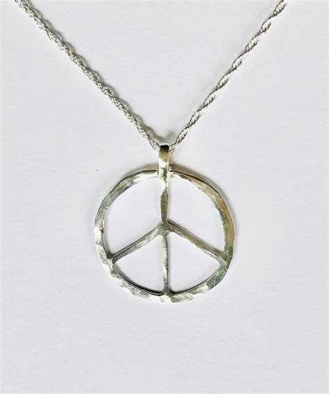 Peace Sign Necklace - Etsy