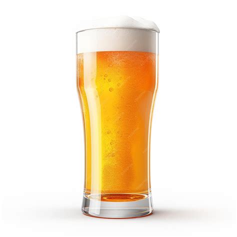 Premium Ai Image Glass Of Beer Isolated On White Background