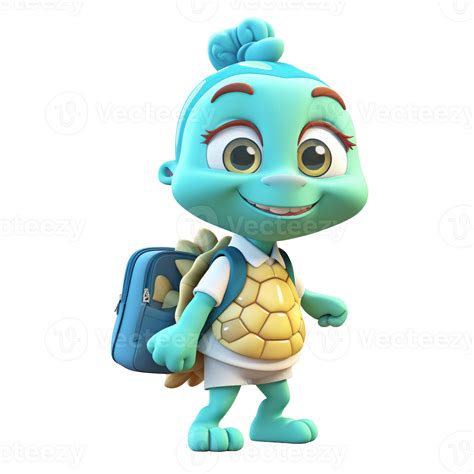 3d Cute Turtle Character 24272835 Png