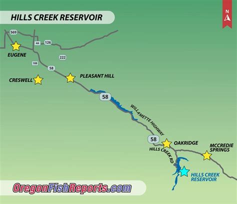 Hills Creek Reservoir Oakridge Or Fish Reports And Map