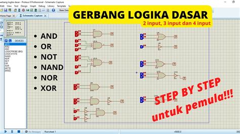 Tutorial Lengkap Membuat Gerbang Logika Dasar Di Proteus Untuk Pemula