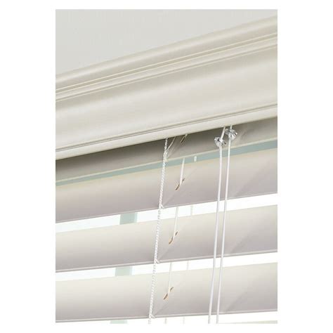 Levolor 2 In Cordless White Faux Wood Blinds Common 30 In Actual 29 5 In X 54 In In The