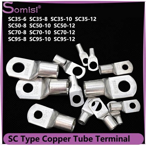 5pcs SC Type Copper Tube Terminal SC35 SC50 SC70 SC95 Battery Block