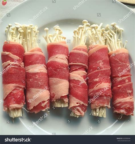 Beef Enoki Mushroom Roll Stock Photo Shutterstock