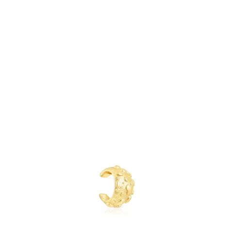 Earcuff con baño de oro 18 kt sobre plata Dybe TOUS