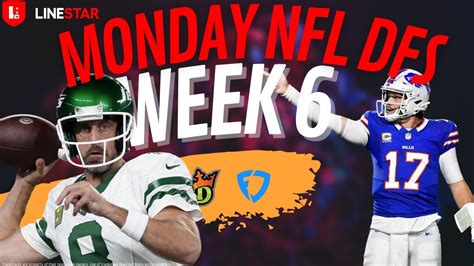 Nfl Week Mnf Bills Vs Jets Dfs Picks For Draftkings Fanduel And