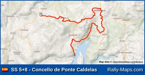 SS 5 8 Concello de Ponte Caldelas stage map Rallye Rías Baixas 2022