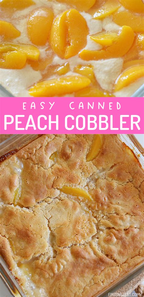 Easy Peach Cobbler With Canned Peaches And Bisquick Finding Zest