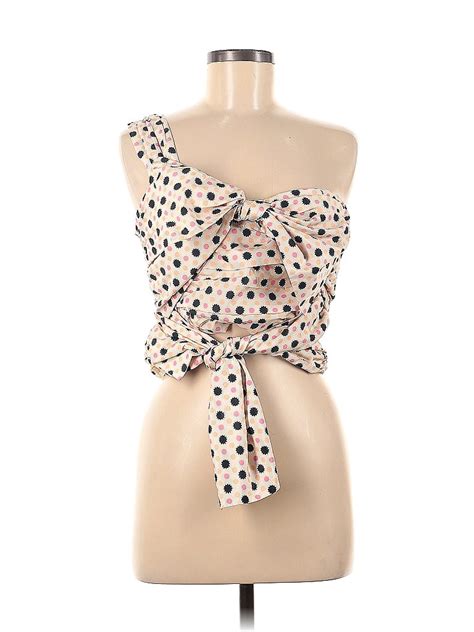 Maeve By Anthropologie 100 Polyester Polka Dots Ivory Sleeveless