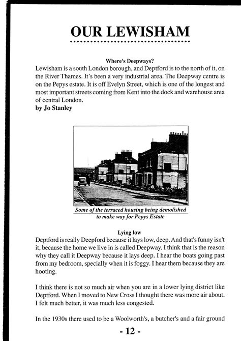 Old Deptford History Wartime Memories From Deptford Lewisham And New