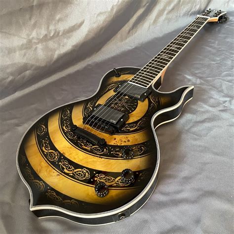 Custom Zakk Wylde Audio Odin Viking Totem Style Electric Guitar Electric Guitar And Acoustic