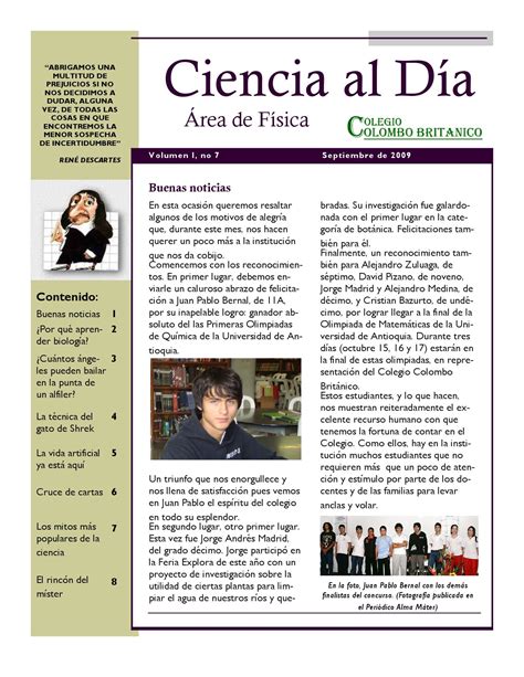 Boletin Ciencia Educacion By Colombo Britanico Issuu