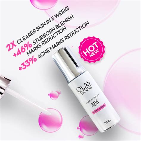 Buy Olay Luminous Niacinamide Aha Face Super Serum Reduce Acne Marks