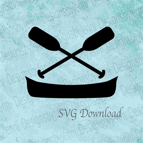 Canoe Bundle Svg File Paddle And Boat Silhouette Svg Canoe Etsy