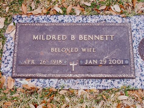 Mildred Elizabeth Burleson Bennett 1918 2001 Find A Grave Memorial