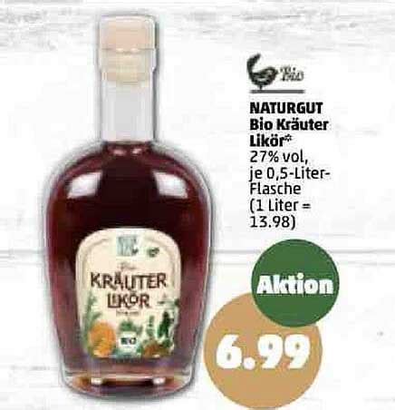 Naturgut Bio Kräuter Likör Angebot bei Penny