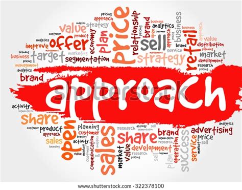 Approach Word Cloud Business Concept Stock Vector Royalty Free