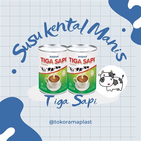 Jual Susu Kental Manis Tiga Sapi 490ml Shopee Indonesia