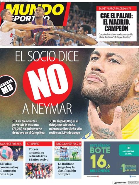 Mundo Deportivo España Sábado 22 De Junio De 2019 Infobae