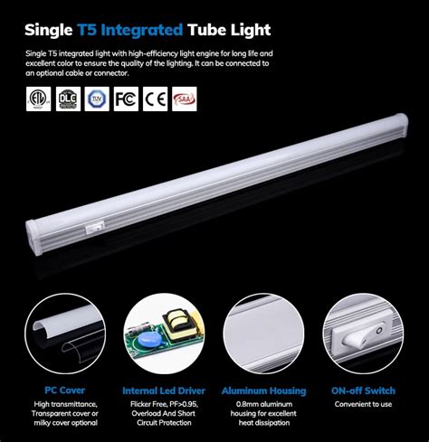 3000k Warm White Led Shop Light Etl Tuv T5 Fixture 600mm 900mm 1200mm