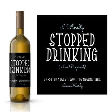 I'm Pregnant Baby Announcement Wine Label Custom Baby Announcement