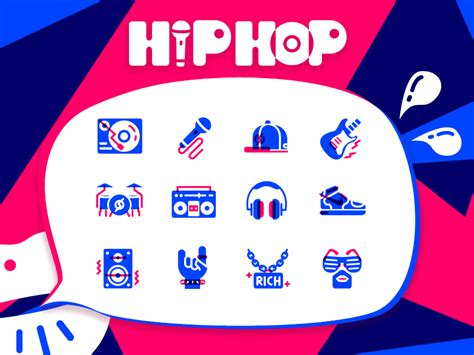 HIP HOP icons by Roxy.J on Dribbble