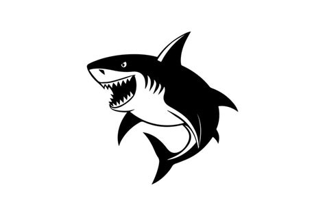 Shark silhouette vector illustration Shark silhouette vector Shark ...