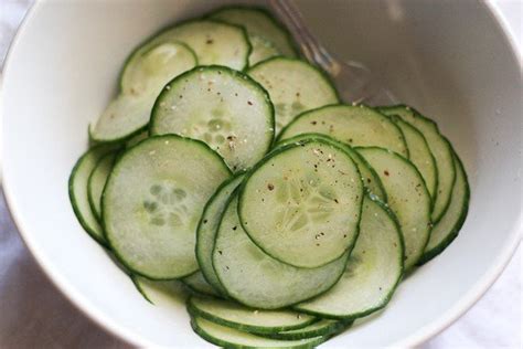 Simple Marinated Cucumbers Aka Cucumbers And Vinegar Perrys Plate