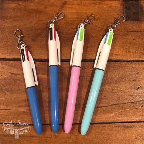 Mini And Regular Bic 4 Color Pen Clip Mini Pen 4 Color Pen Etsy