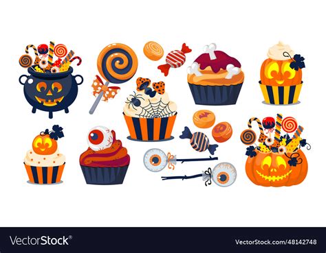 Halloween Sweets Royalty Free Vector Image Vectorstock