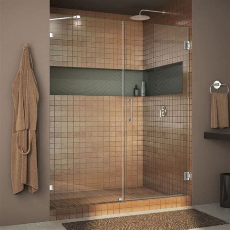 DreamLine Unidoor Lux 54 In X 72 In Frameless Pivot Shower Door In